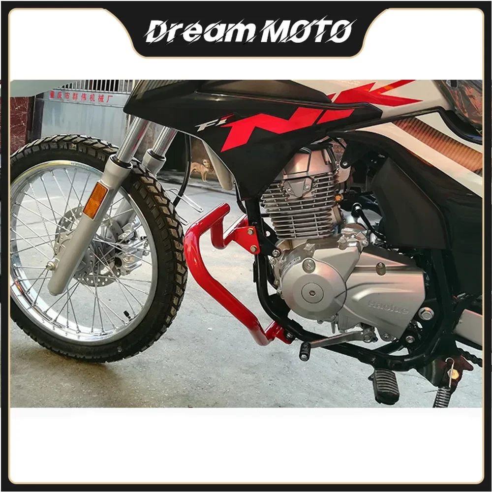 

Perfect New For Haojue NK150 NK 150 Modification Accessories Bumper Front Guard Anti-Fall Bar Engine Guard Leg Guards And Feet