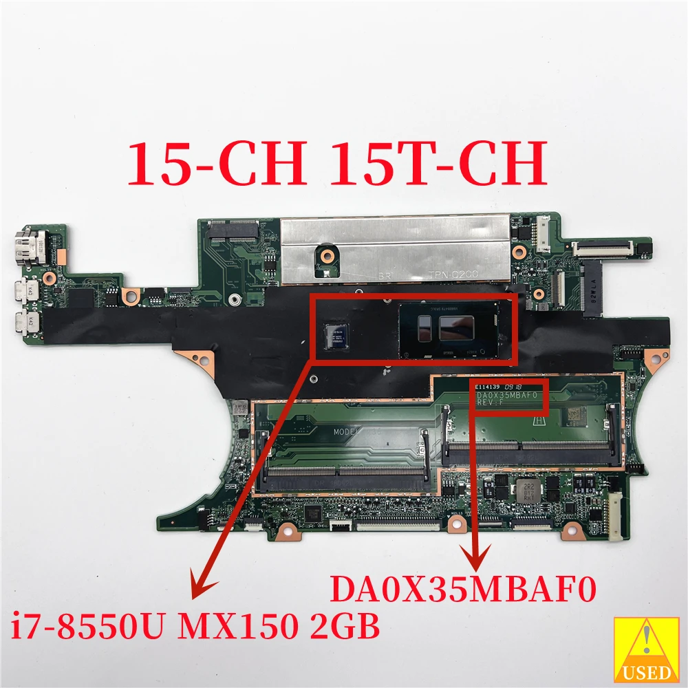 

USED Laptop Motherboard DA0X35MBAF0 for HP 15-CH 15T-CH 15-BL WITH I7-8550U MX150 2G Fully Tested 100% Work