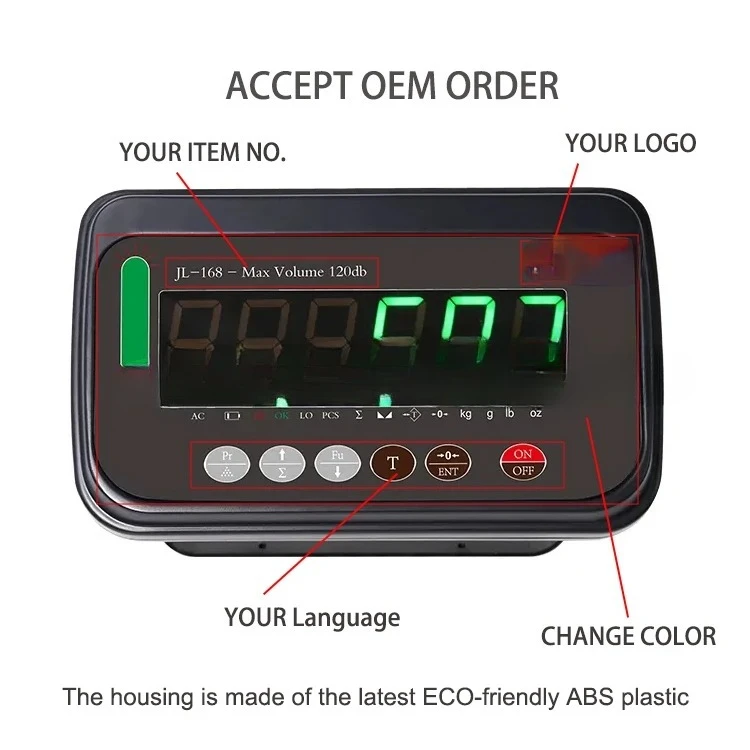 وحدة تحكم 2 طن مقياس الوزن الرقمي مؤشر التوازن الماشية الماشية وزن الماشية #4