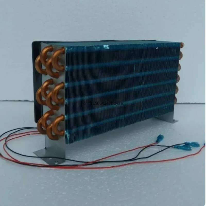For CP4x6x240 Miniature Copper Tube Finned Condenser Air Cooled Refrigeration Evaporator Heat Sink With Fan