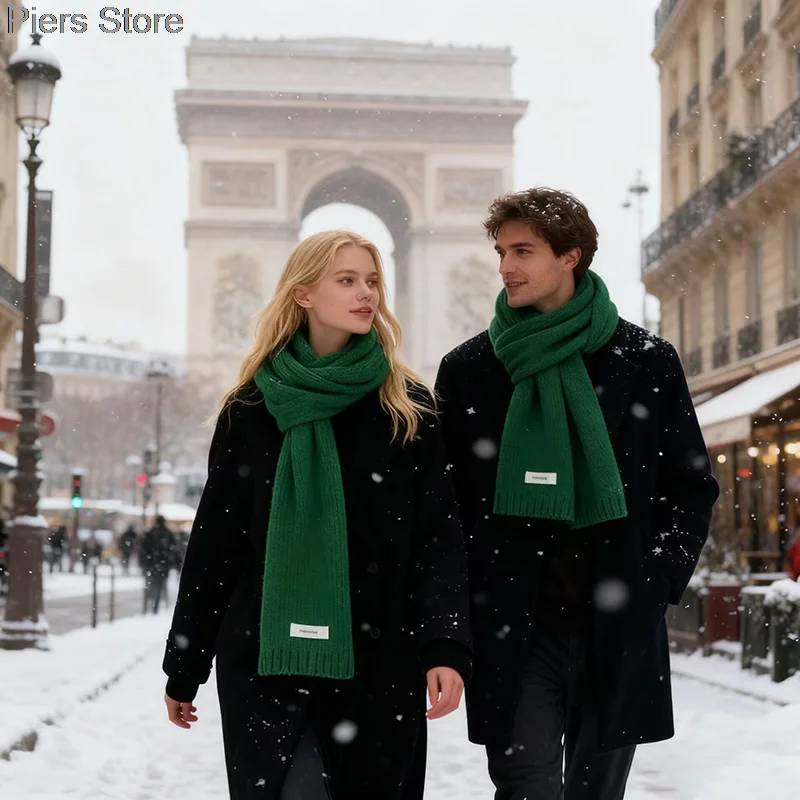 冬用細めスカーフ-16色-100-ウールスカーフ-人気商品-無地スカーフ-男女兼用-暖かい防寒スカーフ