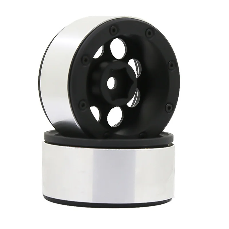 Moyeu de roue de voiture RC moyeu de roue en métal pour voiture d'escalade 1/10 SCX10 90046 AXI03007 TRX4 1.9 pouces avec verrouillage des pneus-Y44A