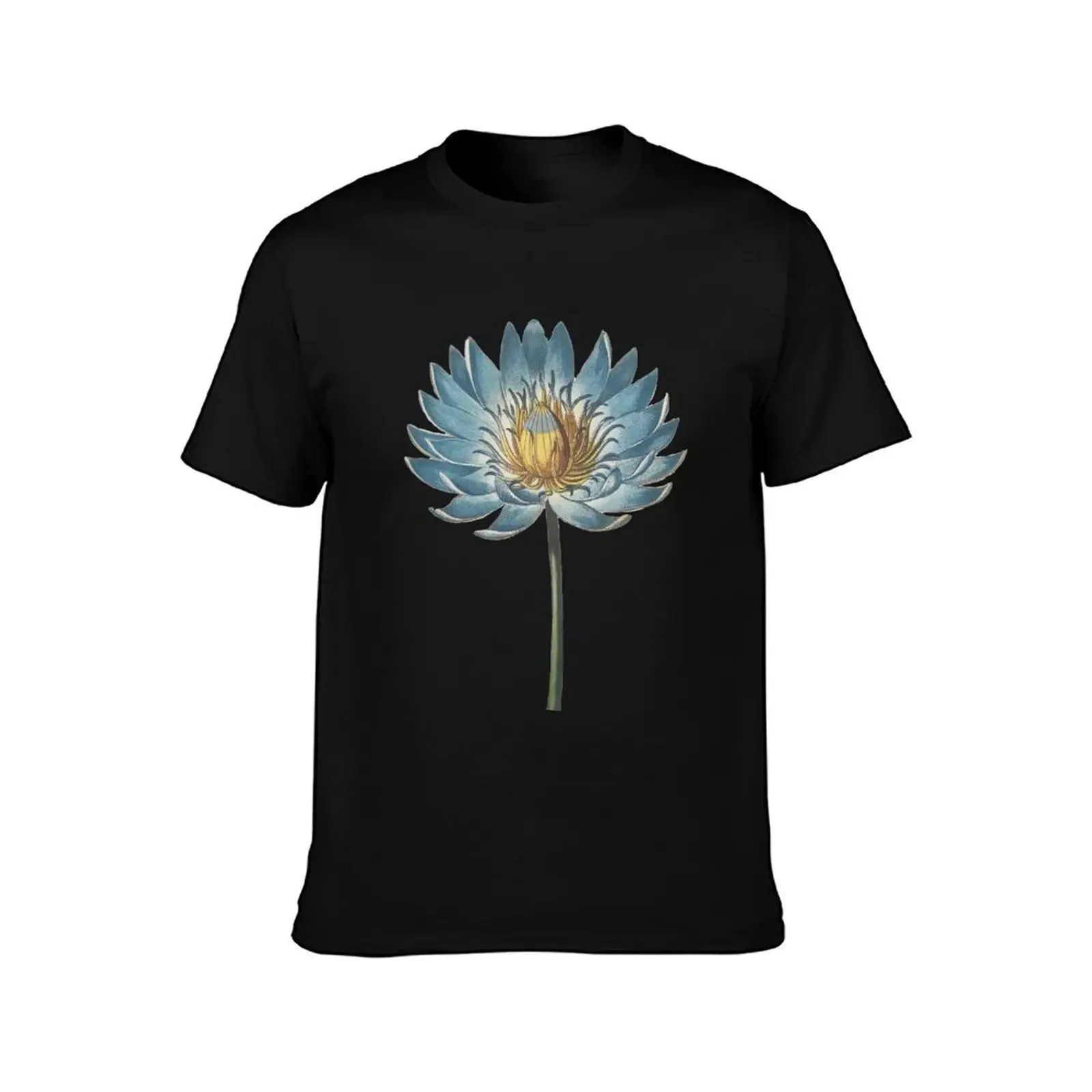 Blue Egyptian water lily #CreateArtHistory T-Shirt aesthetic clothes cheap stuff vintage t shirt men