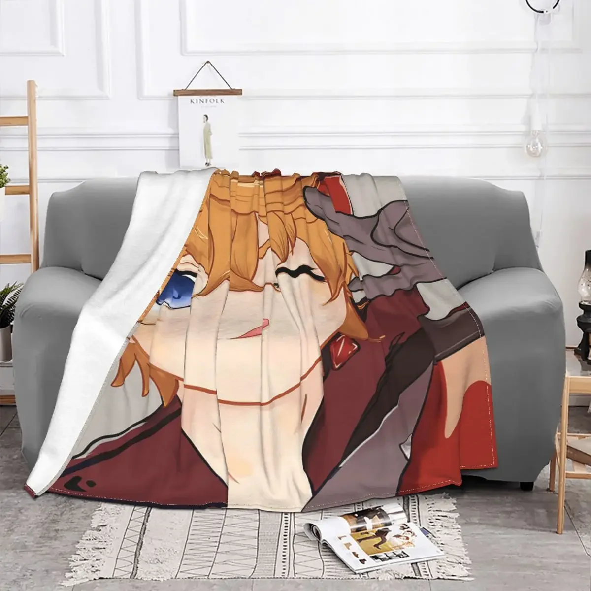 

Childe Genshin Impact Baby Blanket Anime Flannel Spring/Autumn Ajax Game Portable Super Soft Throw for Bed Travel Bedspread