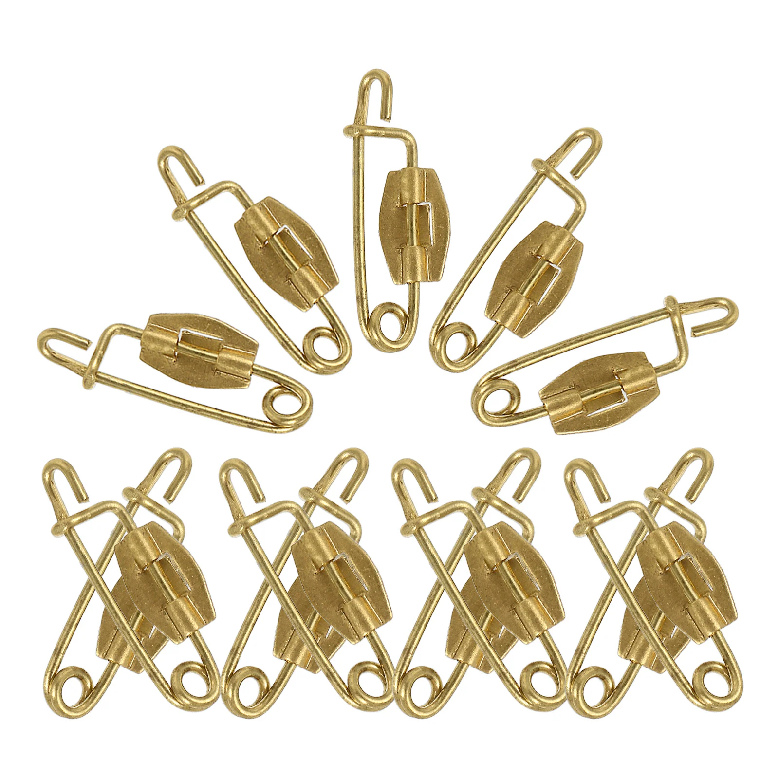 

50Pcs Exquisite P-Shaped Badges Safety Pins Reliable Metal Pins for Crafting and Accessories