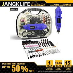 JANGKLIFE 110V 220V Power Tools Electric Mini Drill Grinder Engraver Polisher with Rotary Tools Set Kit