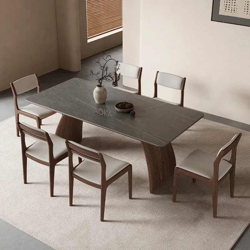 Modern Dining Rooms Luxury Table Restaurant Tables Kitchen Marble Elegant Sedentary Free Shipping Mesa Comedor Service Room