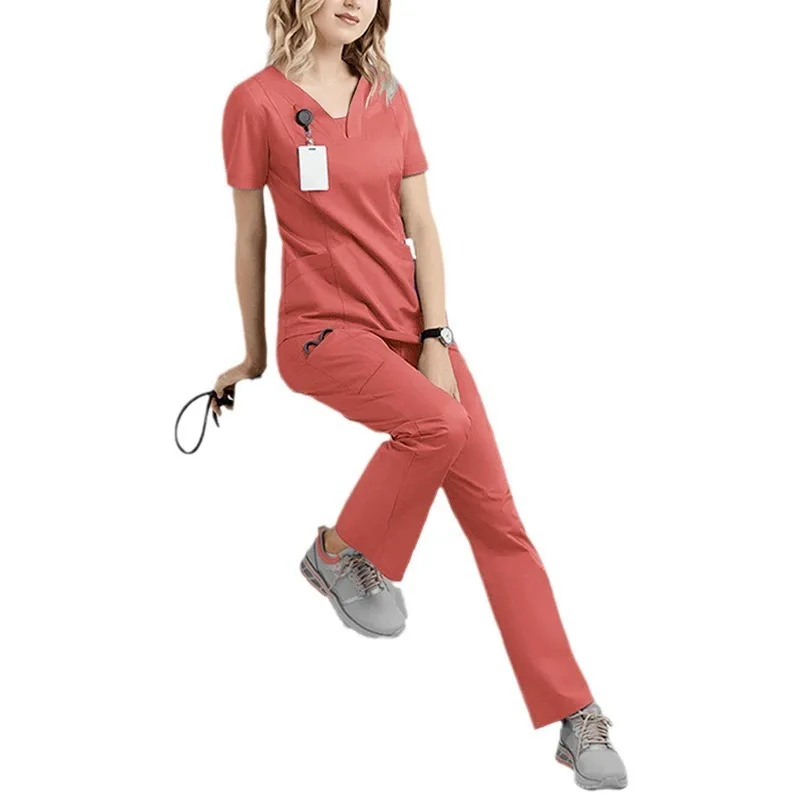 Surgical Gown Set Doctor Nurse Uniform Beauty Salon Dental Hospital Scrub Suit