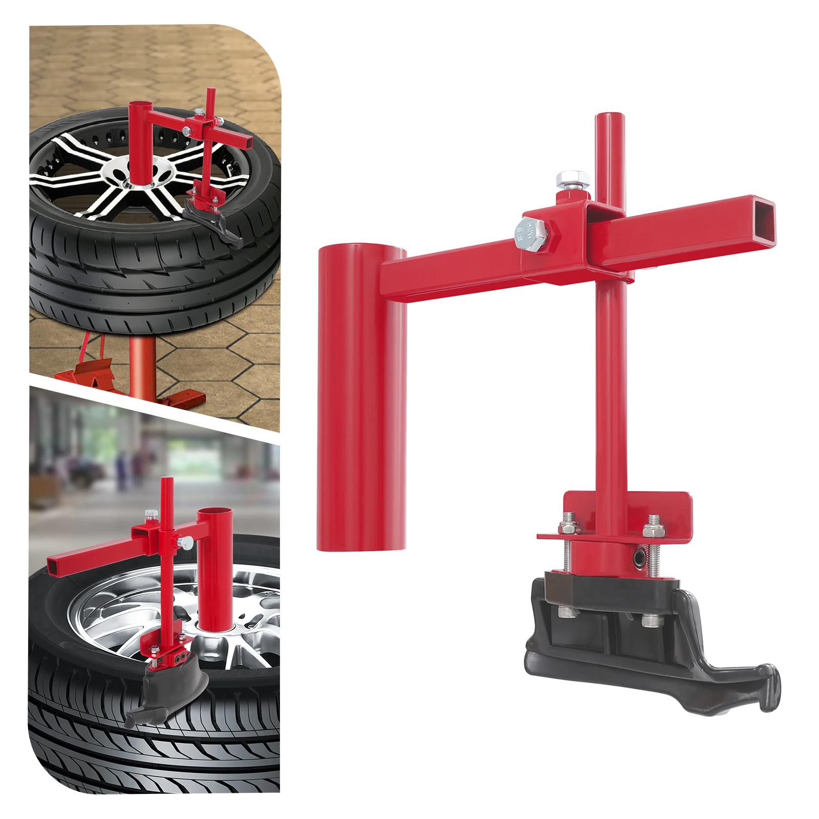

Manual Tire Changer Duck Head Kit with Center Cone Adjustable for 16 - 21 Inch Tires Steel Alloy Build