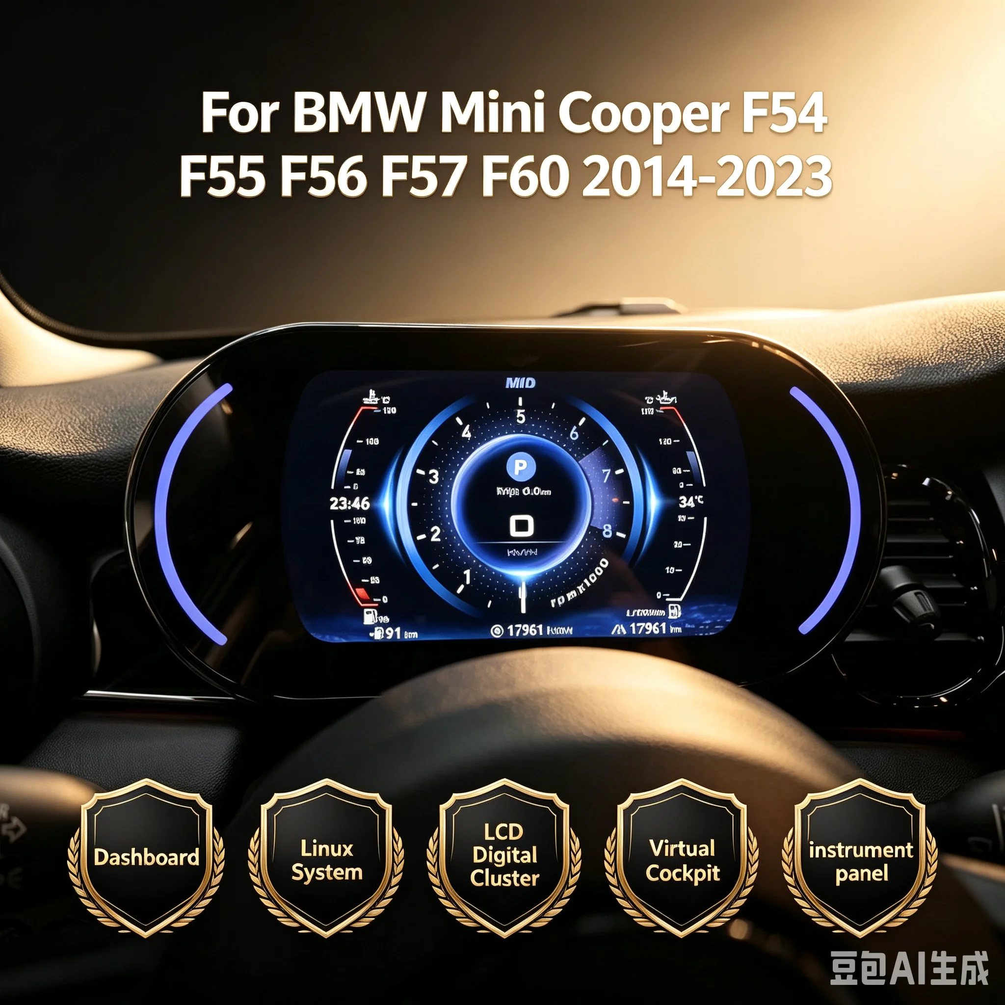 Für BMW Mini Cooper F Serie F54 F56 F60 2015+ Auto LCD Instrument Cluster Digital Dashboard Panel Tacho Player HeadUnit