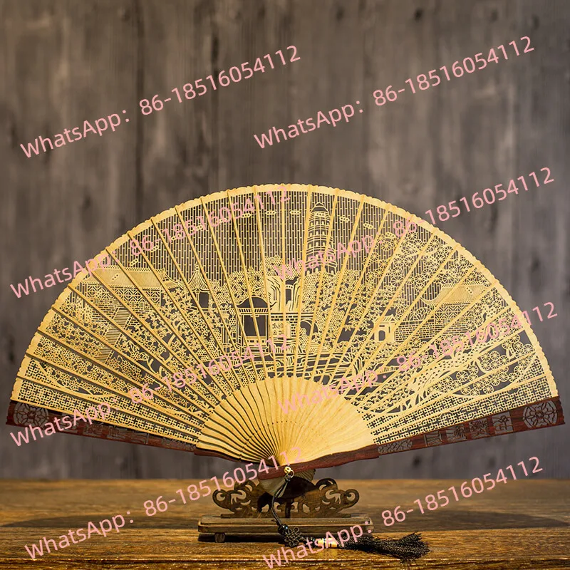 

Suzhou Specialty Sandalwood Fan Chinese Style Sandalwood Fan Folding Fan