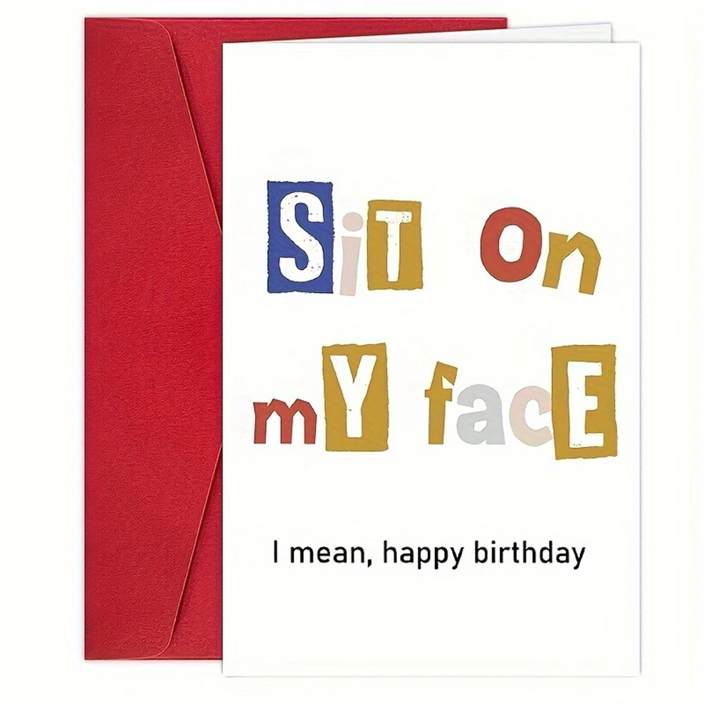 1pc,Dirty Birthday Card for Her, Wife Birthday Card, Raunchy Birthday Card for Girlfriend, Witty Happy Birthday Card Gift for Wo