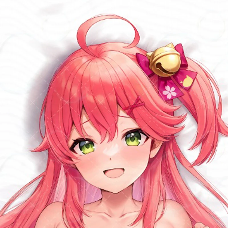 Dakimakura Anime Custom Sakura Miko Pillow Cover Double-sided Print 2WAY Life-size Pillowcase Gifts