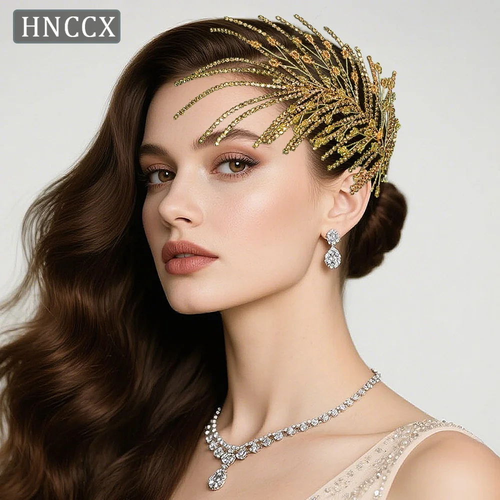 

HNCCX Bridal Headwear Wedding Rhinestone Headpiece Fashion Hair Jewelry Woman Head Piece Crystal Bride Hair Accessories CP188