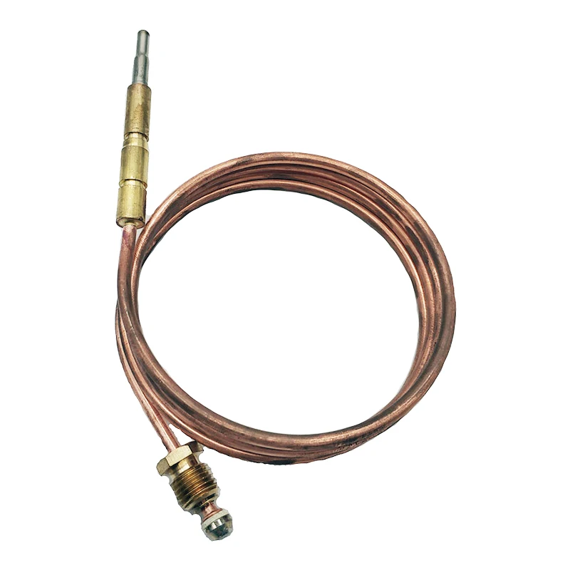 Gas Thermocouple Wire Flame Sensor M9*1 Nut Commercial Card Slot Flameout Protection Copper Tube Length 900mm with Boiler Valve