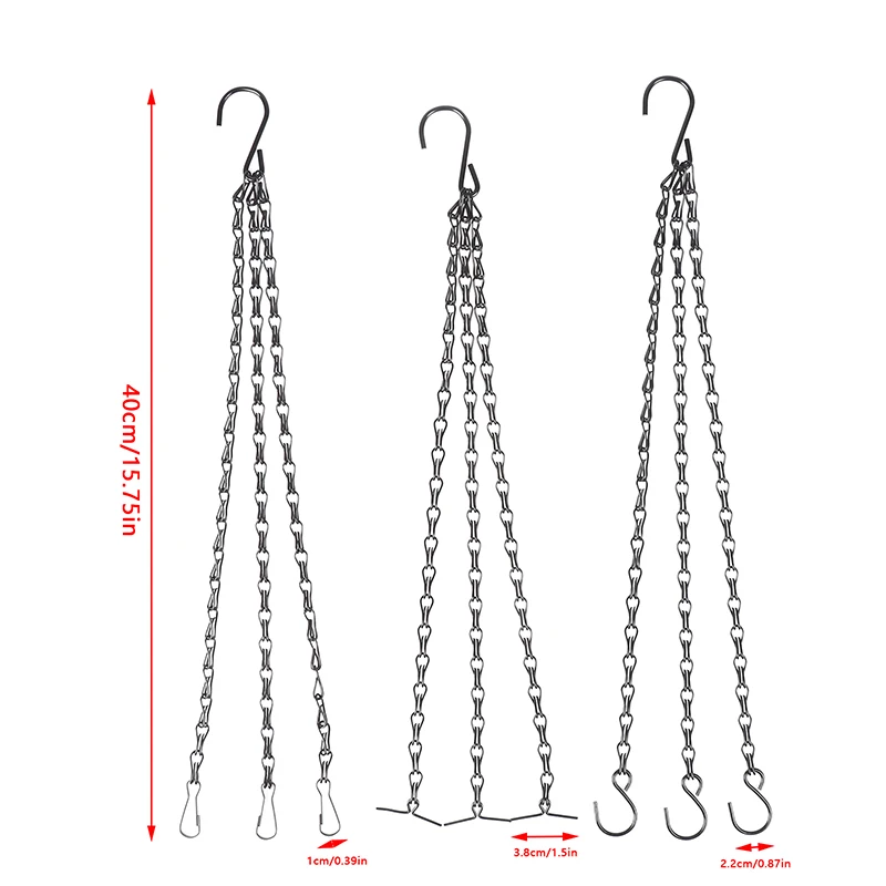 40cm rattanowy wiszący łańcuszek z wisiorkiem kwiaty kosz łańcuszek doniczka rośliny hydroponiczne narzędzia do uprawy dekoracje ogrodowe z 3