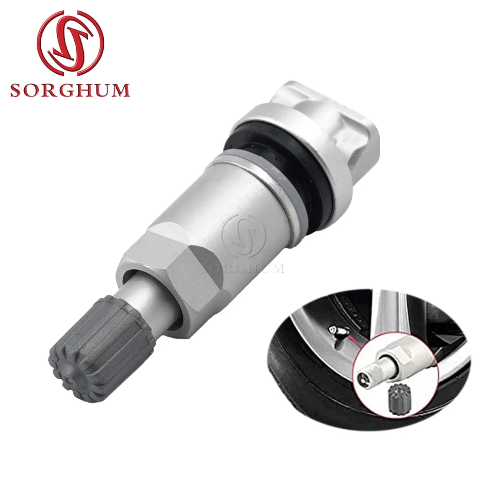 SORGHUM TPMS Tire Pressure Sensor Aluminum Valve Stem Replacement Repair Kit For Chrysler Dodge Jeep Land Rover Range Rover