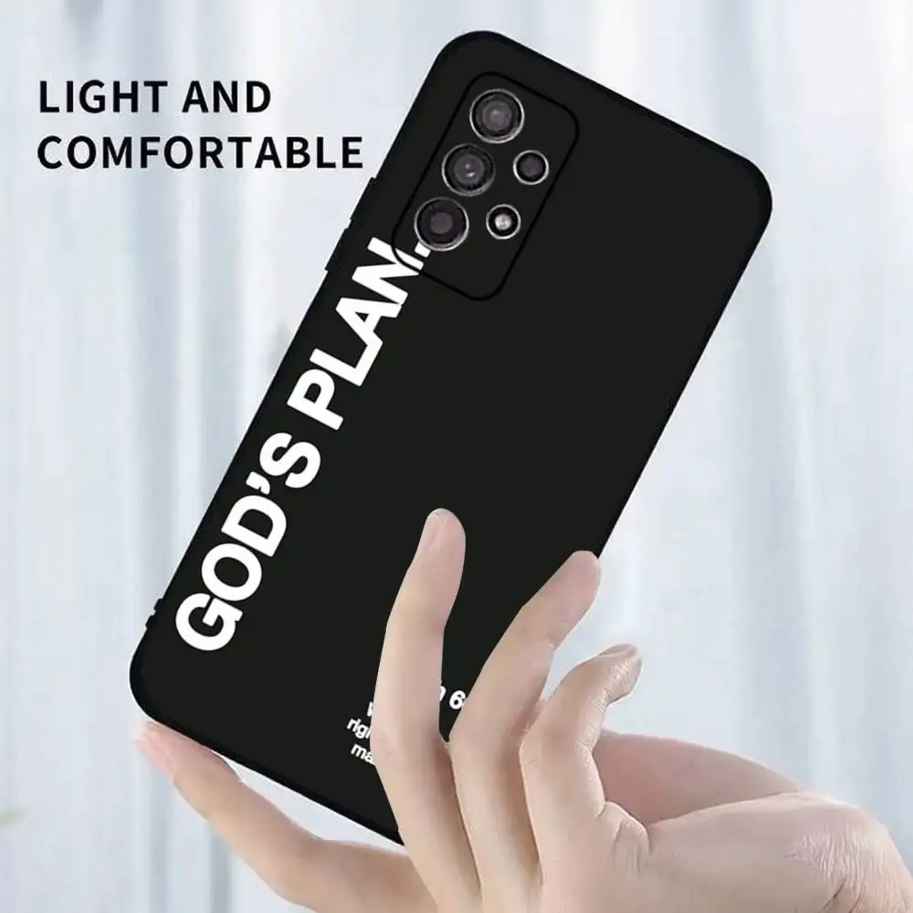 神の計画 イエス 聖書の言葉 電話ケース サムスン S25、S24、S23、S22、S21、S20、S10、ウルトラ、プラス、ライト、FE、ソフトシリコンブラックカバー用