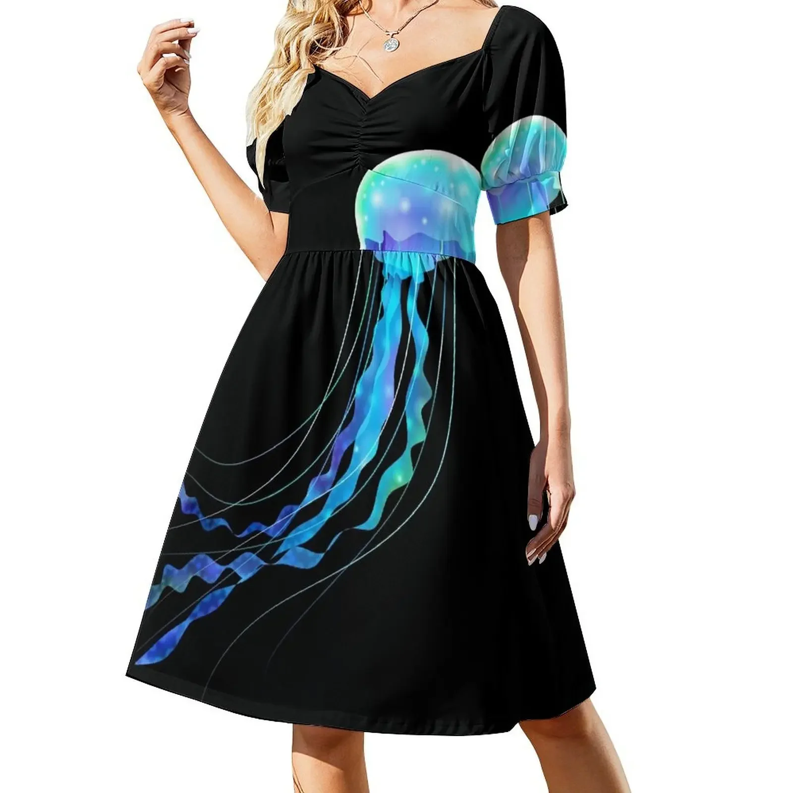 

Glowing jellyfish Sleeveless Dress luxury woman evening dress beach outfits for women sexy dress for women