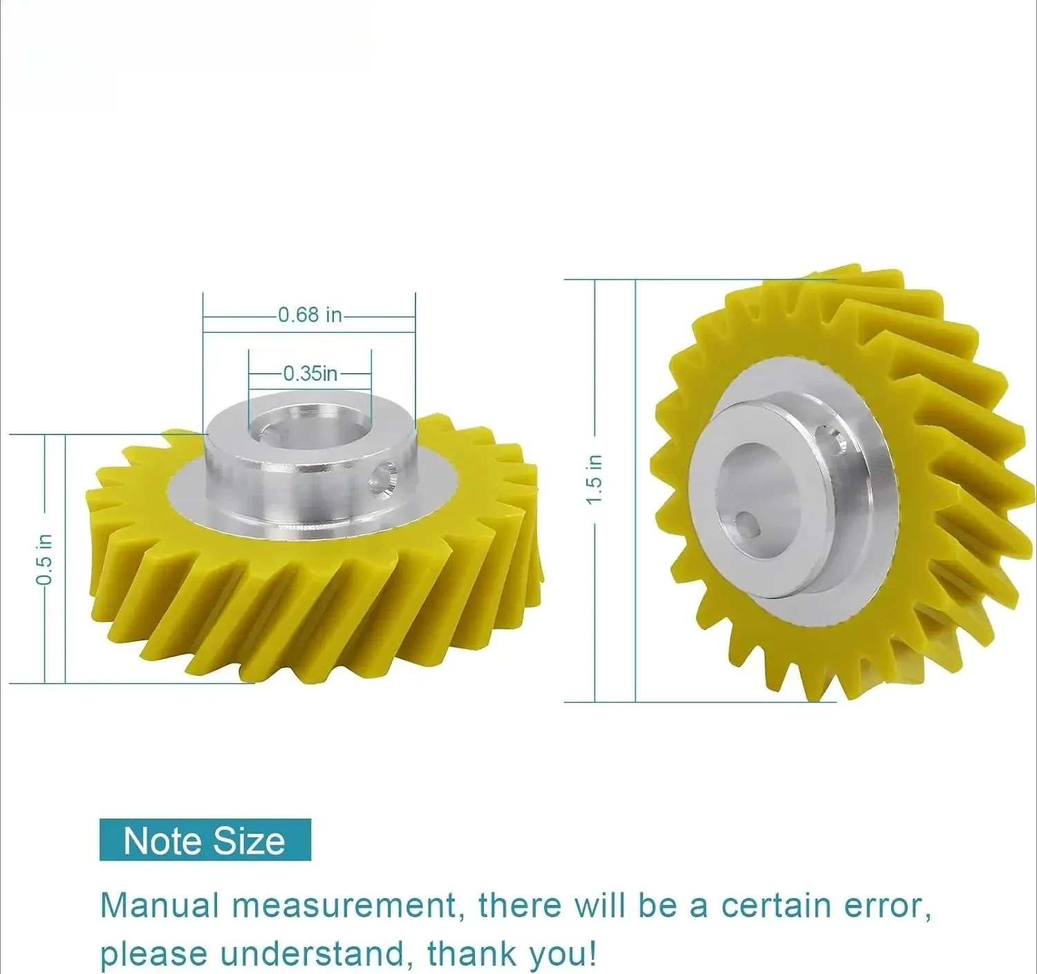 2pcs W10112253 Mixer Worm Gear Replacement Part Perfectly suitable For Kitchenaid Mixers-Replaces 4162897 4169830 5K45SS 5KPM5