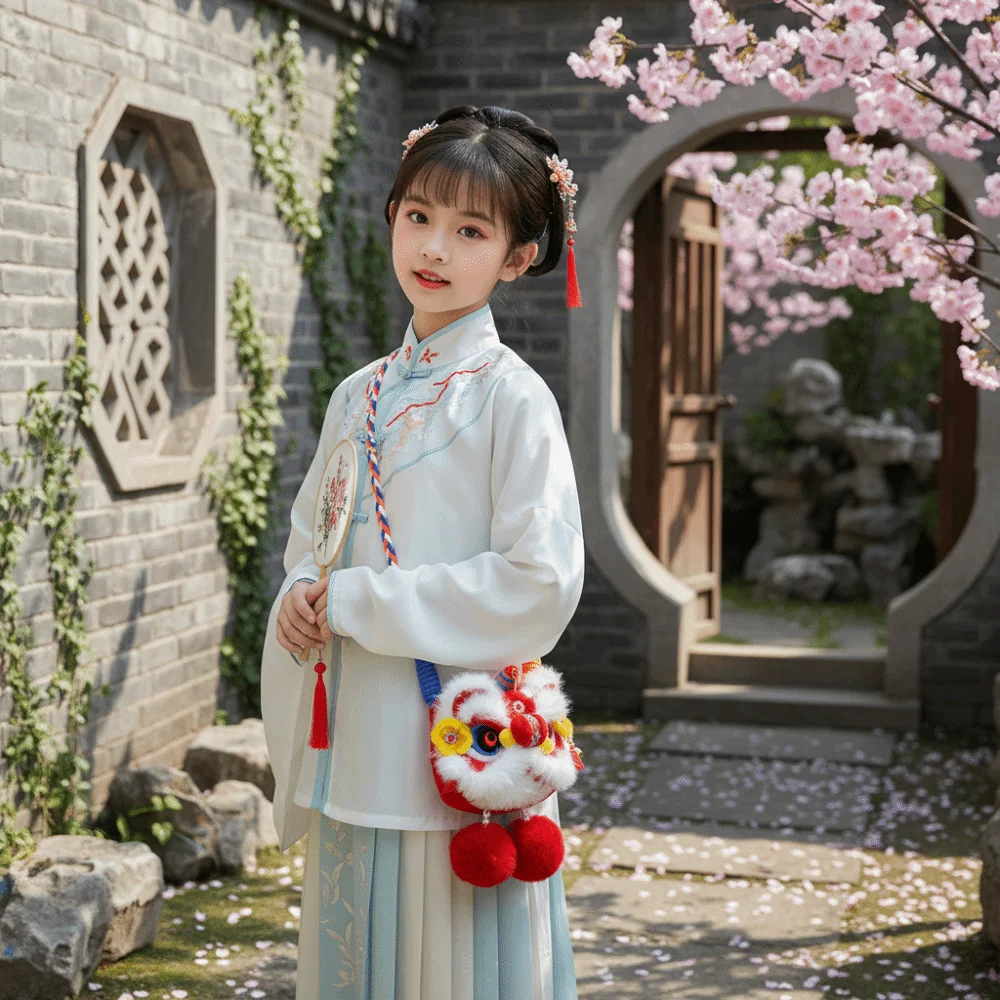 محبوك السنة الجديدة حقيبة كتف مهرجان الربيع تخزين الكروشيه الأسد الرقص حقيبة النمط الصيني محفظة نسائية للعملات المعدنية أفخم حقيبة ساعي #4