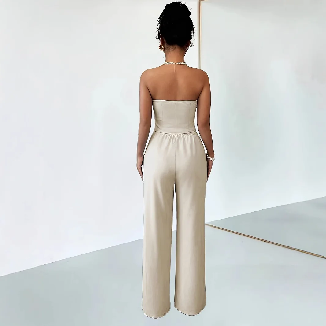 2026 Summer Women's Two-piece Set: Slim-fit Camisole With Wide-leg Pants Women's Formal Evening Gowns Beach Luxury Robe Boho - view 2
