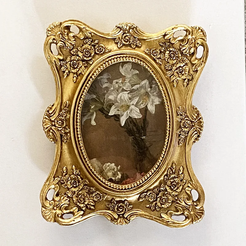 

Mutihome 2026 Room Decoration Photo Frame Picture Frames American Gold Frame European Creative Wedding Photo Resin Frame