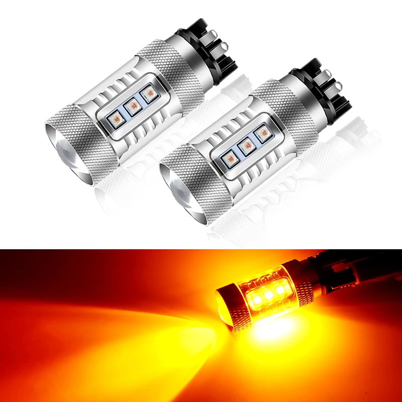2PCS Xenon Weiß 6000K Fehler Freies PW24W PWY24W Led-lampen Für Volkswagen VW CC SS MK7 Golf GTI LED DRL Tagfahrlicht 12V