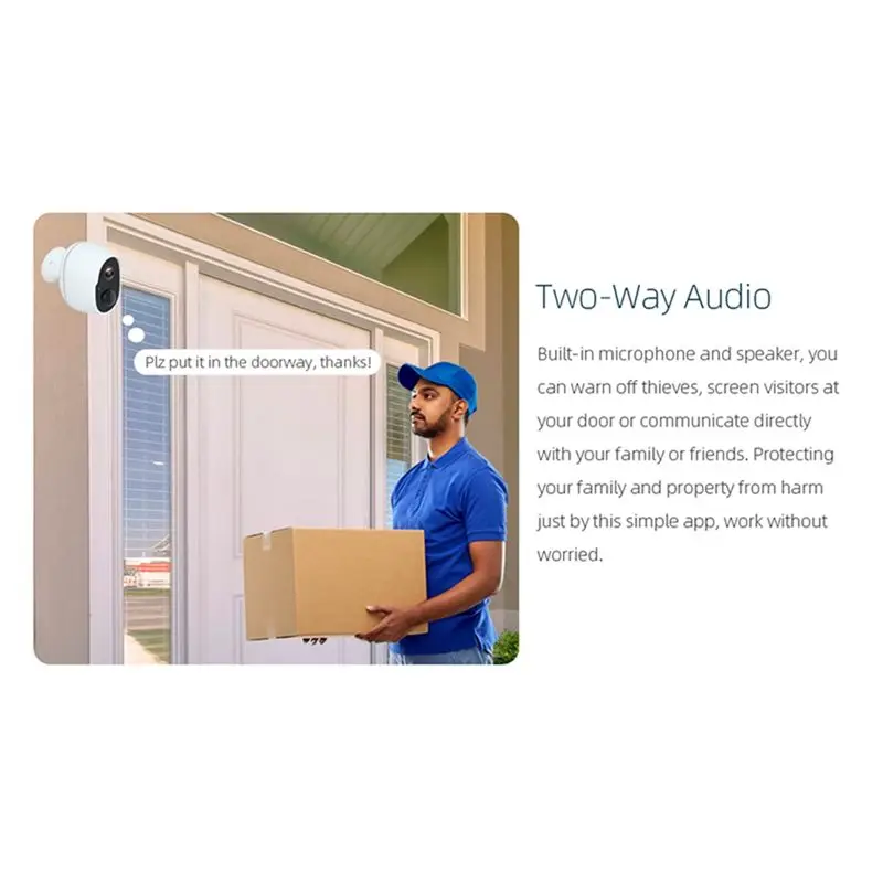 

Задоволенная 3-мегапиксельная батарея 9000 мАч, Wi-Fi камера наблюдения Tuya, умный дом, наружная защита, беспроводная камера видеонаблюдения (B)