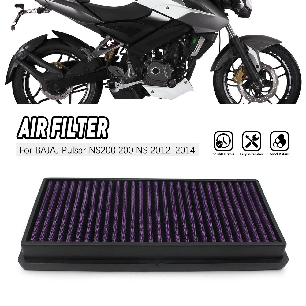 

Motorcycle High Flow Air Filter For Bajaj Pulsar 200 NS 2012-2014 Motorcycle Intake Purification Cleaner Element