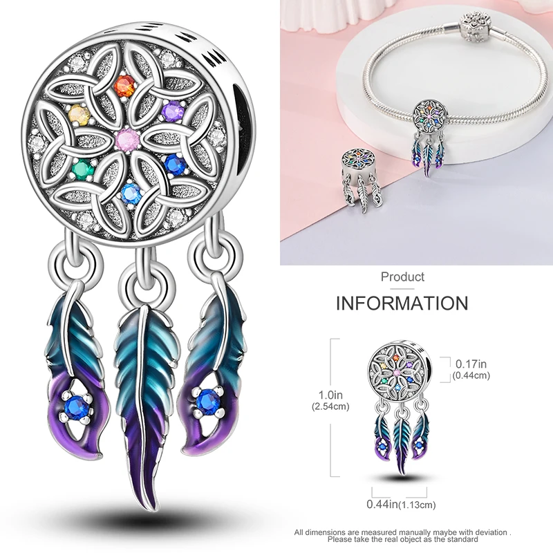 925 Sterling Silber keltische Knoten-Charm-Perlen, Dreifaltigkeits-Mond-Herz-Schmetterling-Anhänger für DIY-Armbänder, Halsketten, Geschenk für Frauen – Detail 8