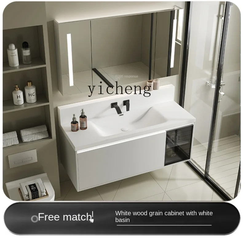 

RWJ Integrated Concealed Wall Bathroom Cabinet Combination Bathroom Face Washing Wash Basin Washstand Customization