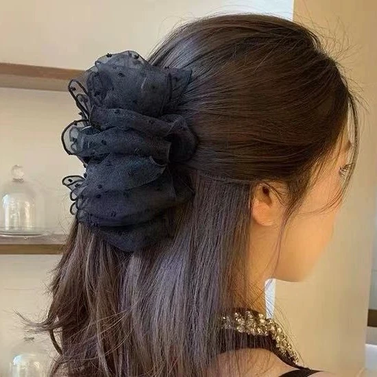 

Korean Version Of Chiffon Organya Grab Clip Hair Clip Spring And Summer New Simple Hair Accessories Temperament Fashionable