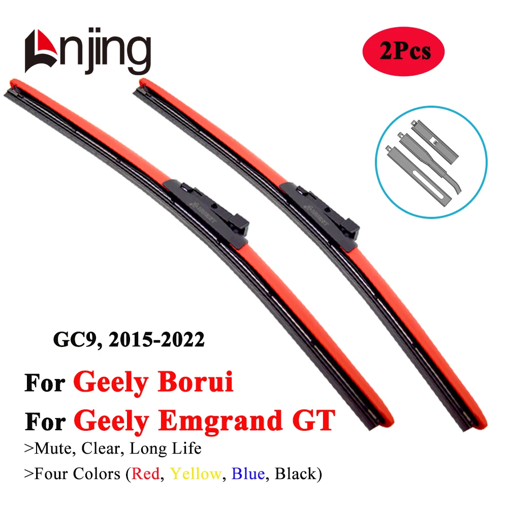 

LNJING Colorful Wiper Blades For Geely Borui Emgrand GT EC9 Sedan 2015 2016 2017 2018 2019 2020 2021 Car Windshield Winter Brush