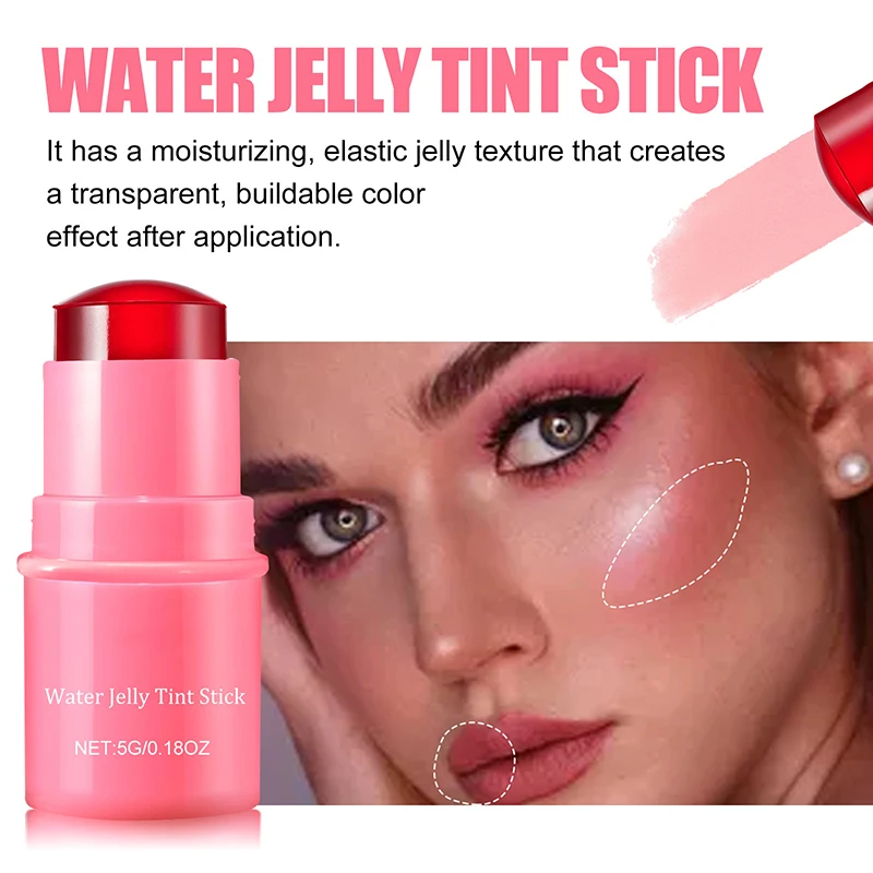 EELHOE Water Jelly Tint Stick Blush Lip Gloss Stick Whitening Natural Long Lasting Lip Matte Moisturizing Lip Gloss Makeup 2024