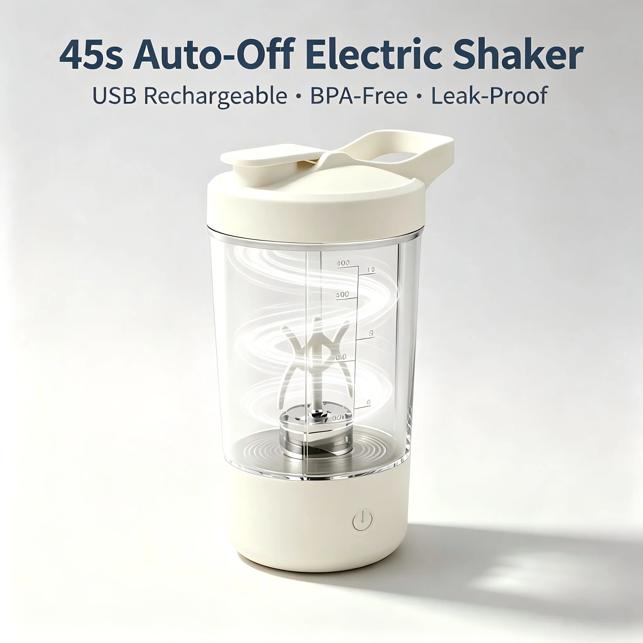 Elegant Electric Shaker Bottle 400ml Self Stirring & Auto Clean, USB Rechargeable Leakproof Cup for Coffee & Protein, for Office
