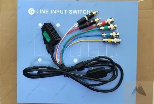 European SCART/Japanese RGB21 Female To BNC Cable - for Color Supervisor Broom Head Line