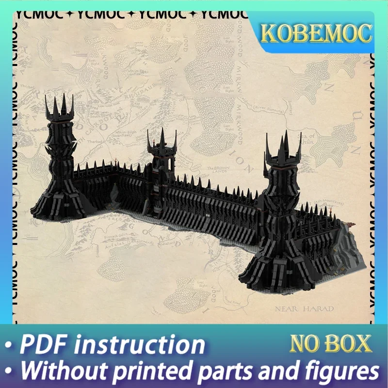 

Строительные блоки YcMoc, волшебный замок, знаменитый фильм, модель черных ворот, технология средневекового времени, кирпичи, замок «сделай сам», детская игрушка