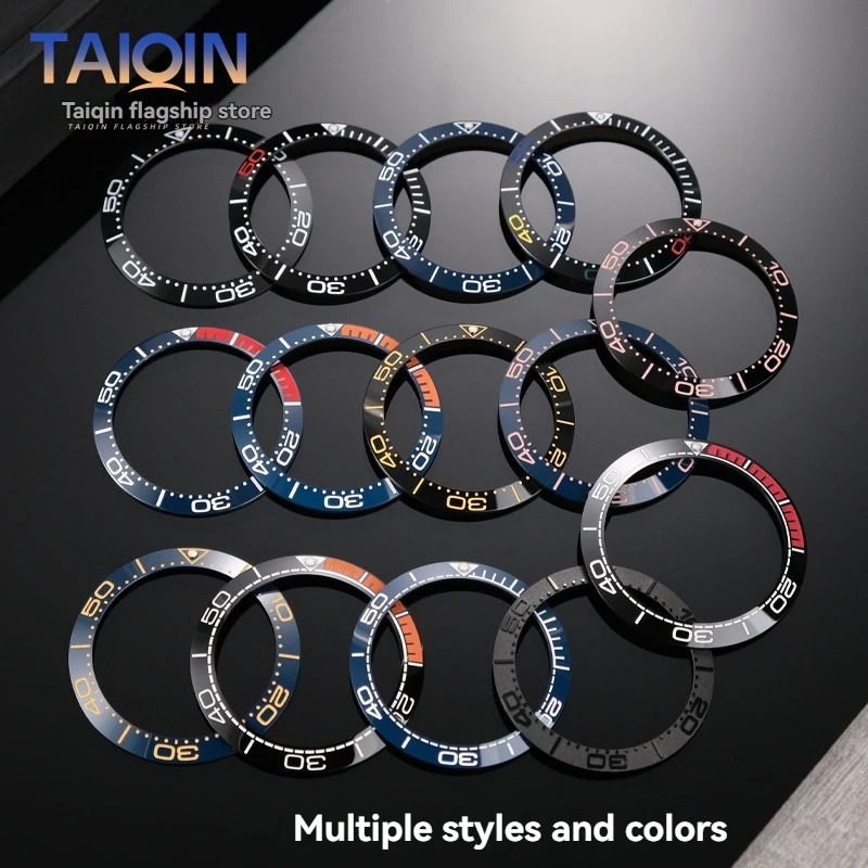 38x30.mm Ceramic Watch Bezel Insert For Omega Seamaster 300 600 Sea Scale Circle Replace Colorful ring Watch parts Accessories