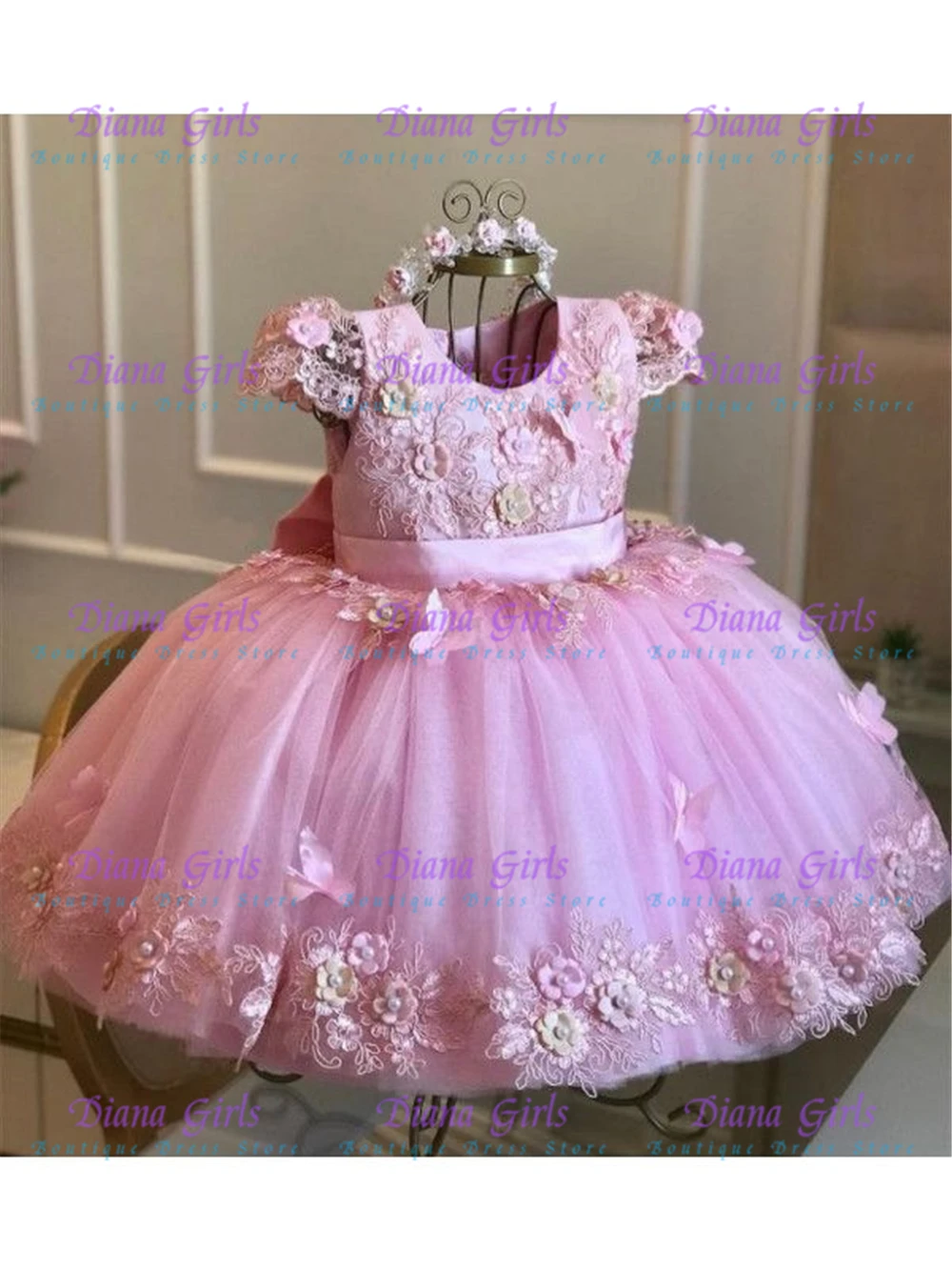 

Luxury Quality Flower Girl Dress Tulle Fluffy With Exquisite Applique For Wedding Ball Dresses Kids Birthday Party Ball Gowns