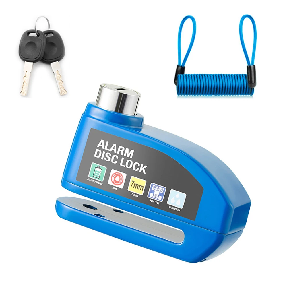 Disco di allarme motociclista Blocco freno freno di sicurezza Moto ruota disco placcatore impermeabile 120db ad allarme furto allarme Disco Disk Blocco