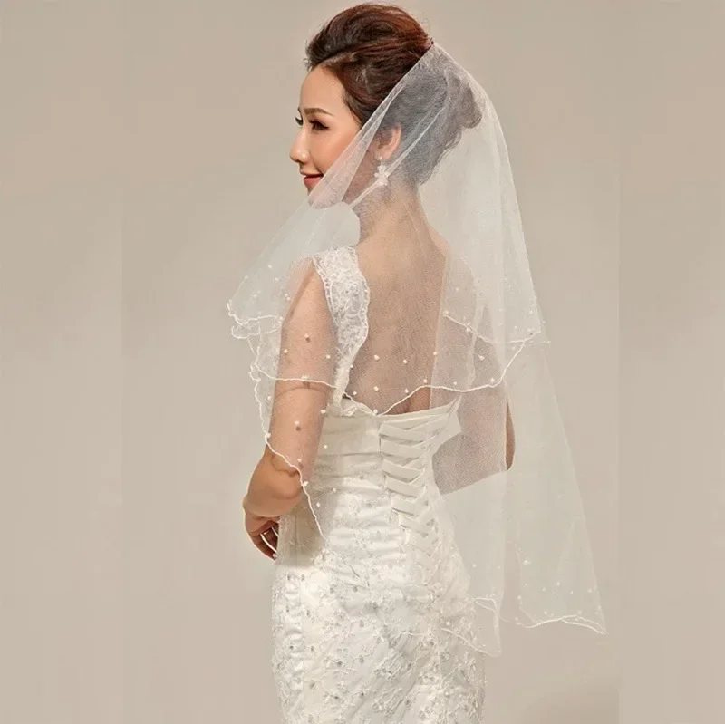 Wedding Veil White Bride Bridal Elegant Beautiful Tulle Veils