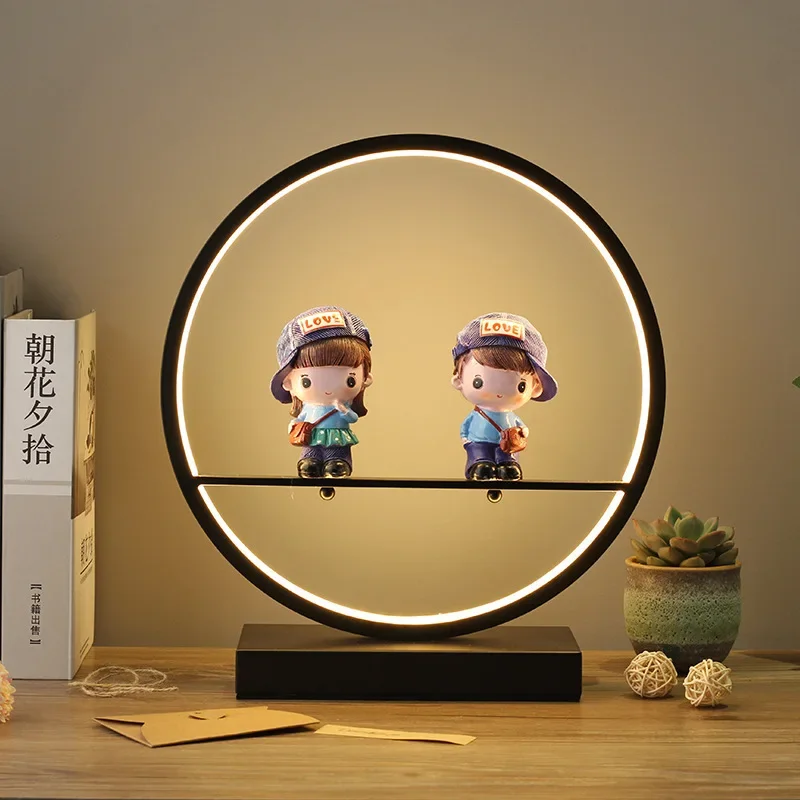 Table Lamp Bedroom Bedside Lamp Desk Study Dormitory Eye Protection Night Light Retro Living Room Decorative Table Lamp