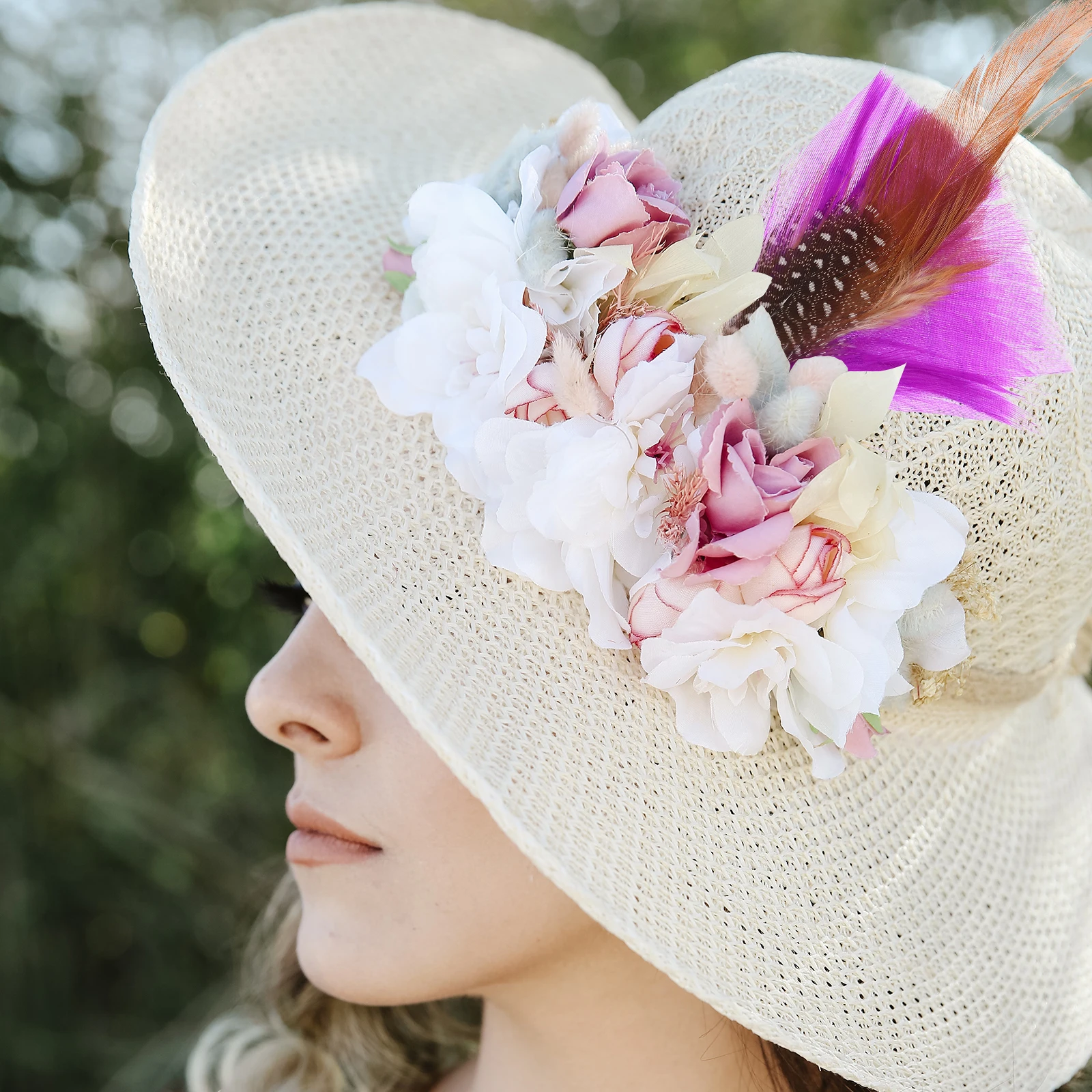 

14pcs Decorations Colorful Plume Assorted Hat Ornaments Clothing Accessories Party Decorative Embellishment Wedding