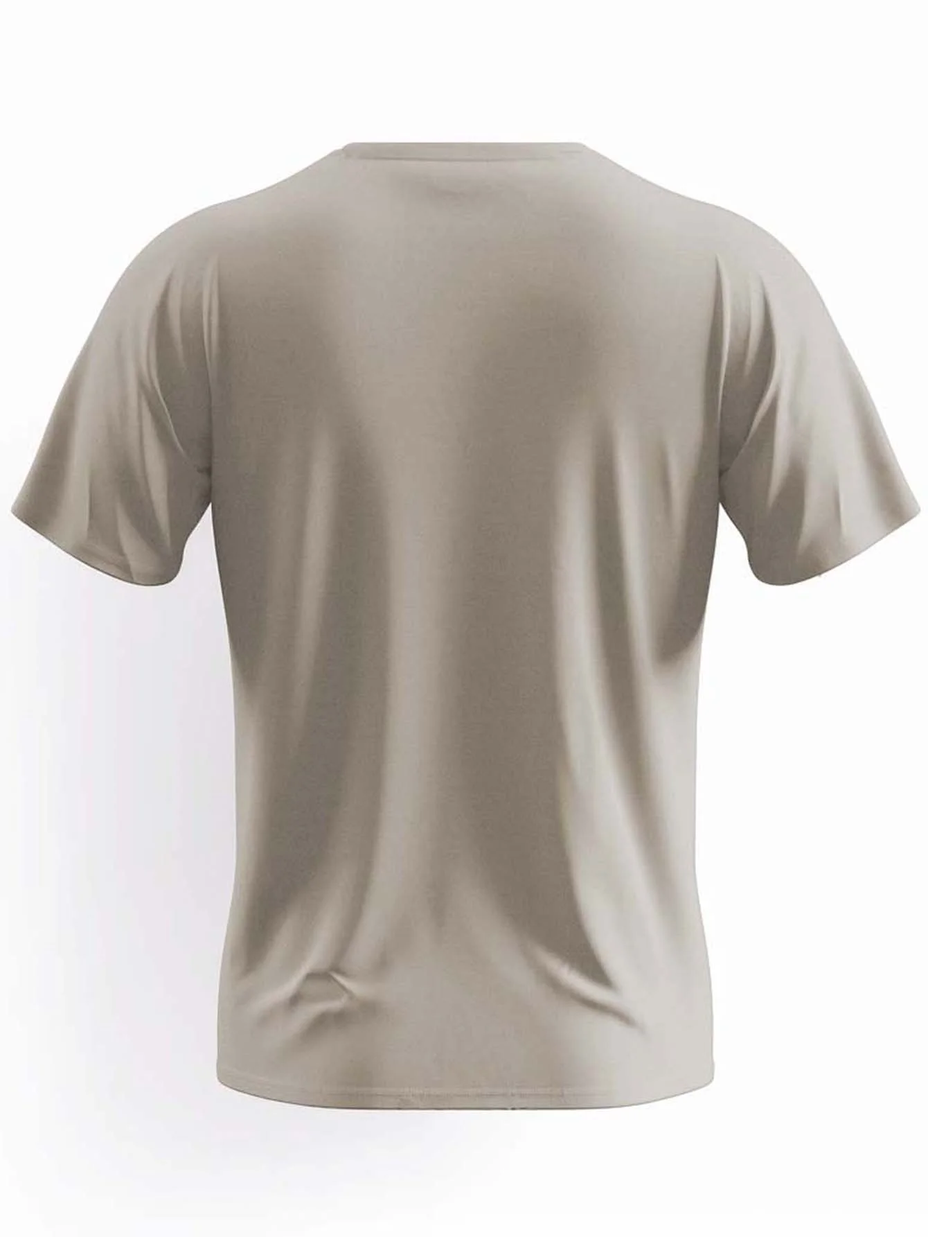 Summer Men's 100% Cotton Casual Loose Large Size Mountains And Trees Printed Sports Comfortable Round Neck Short Sleeve T-shirt image 5