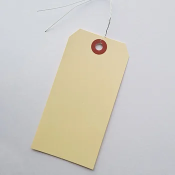 Uds. Etiquetas de Manila en blanco, cartulina de alambre, etiquetas de envío, etiquetas colgantes de papel, etiquetas de inventario, etiquetas grandes, embalaje de equipaje de inventario