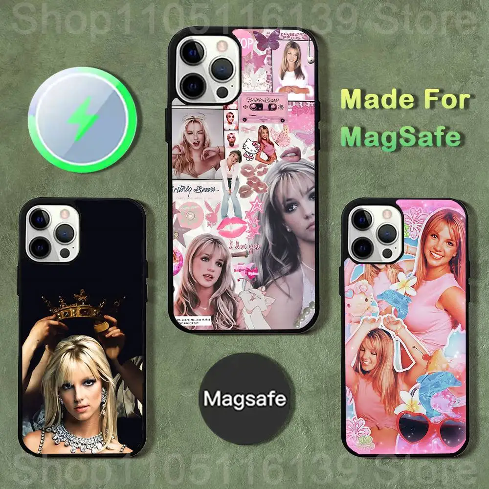 

Singer B-Britney Spears Phone Case For iPhone 17,16,15,14,13,12,11,Pro,Max,Plus,Mini,SE4,E Magnetic Magsafe Wireless Charging
