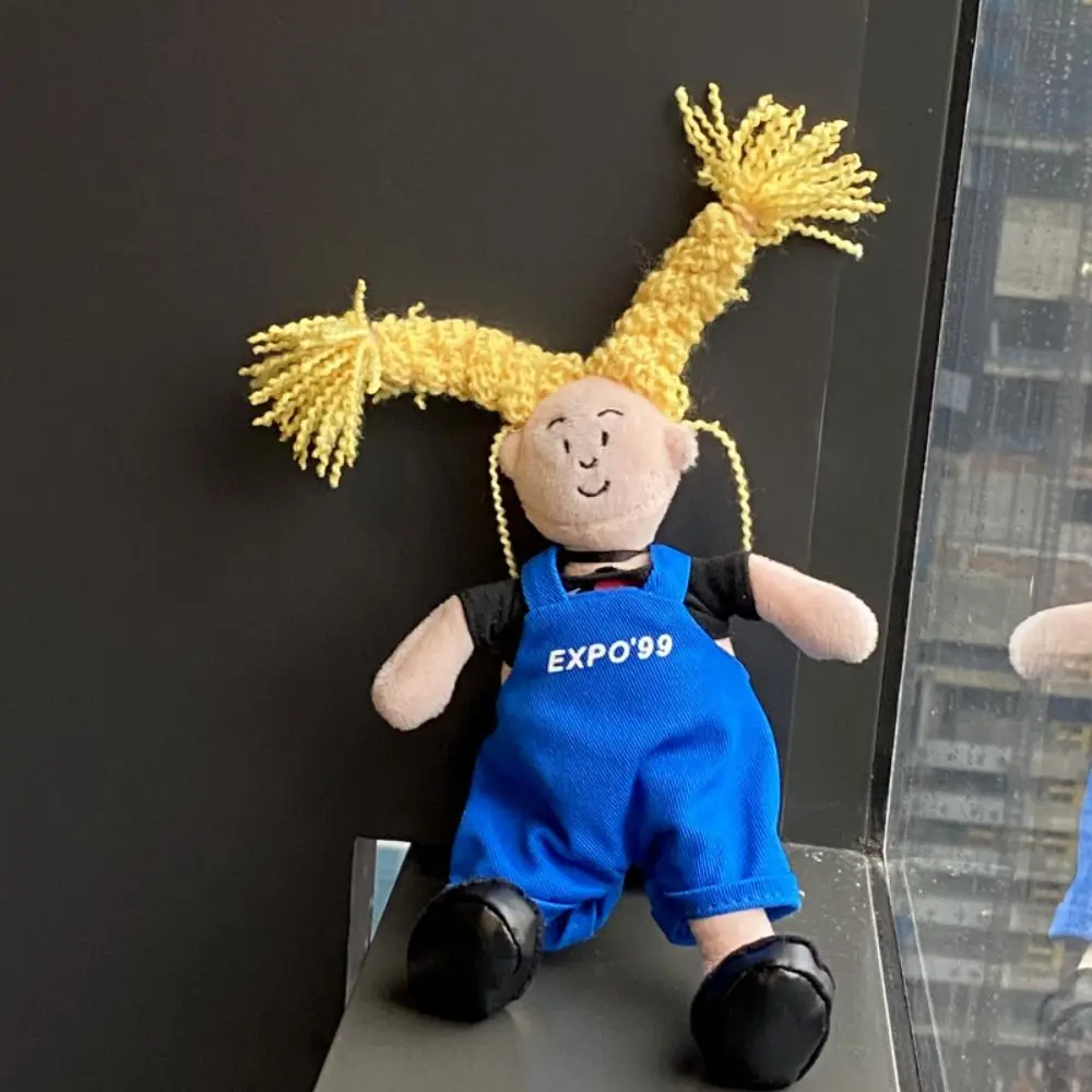 PP القطن الأصفر فروي فتاة قلادة رقيق جمع الأزرق وزرة فتاة حقيبة قلادة بروش الكرتون القبيح المفاتيح #3