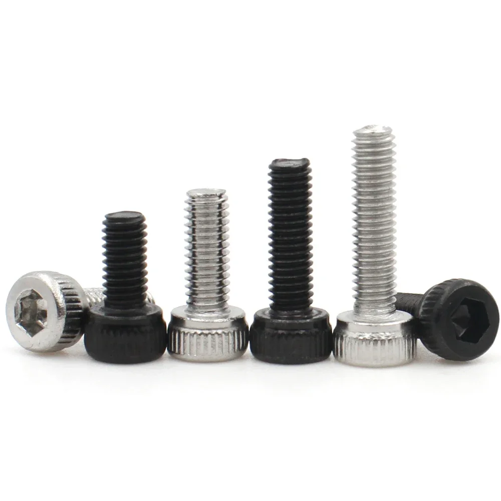 5-50pcs DIN912 A2-70 304 Stainless Steel grade 12.9 Black Hexagon Hex Socket Cap Head Screw Bolt M1.6 M2 M2.5 M3 M4 M5 M6 M8