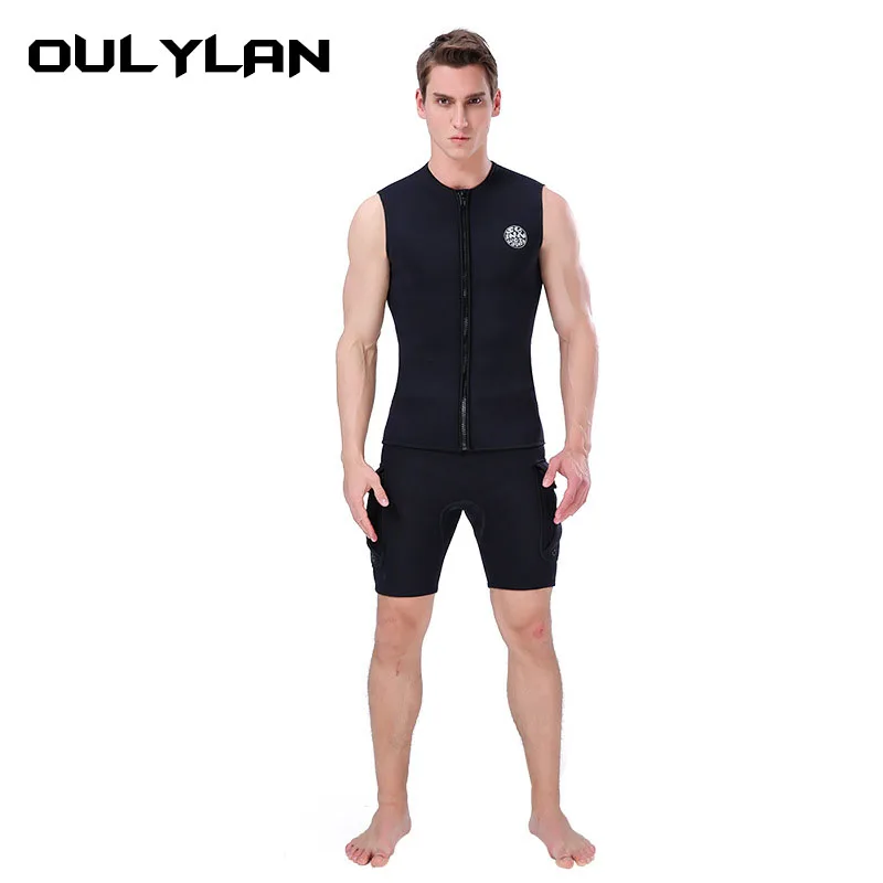 

Oulylan Outdoor Unisex Wetsuits 3MM Neoprene Sleeveless Wetsuit Vest for Diving Surf Windsurf Kitesurfing Sleeveless Scuba